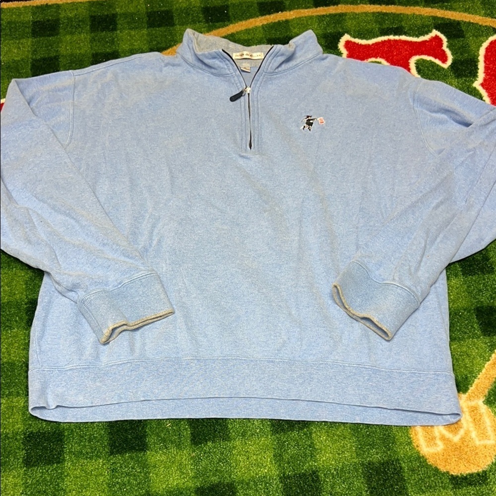 PETER MILLAR Mens XL PULLOVER CROWN COMFORT 1/4 ZIP SWEATSHIRT